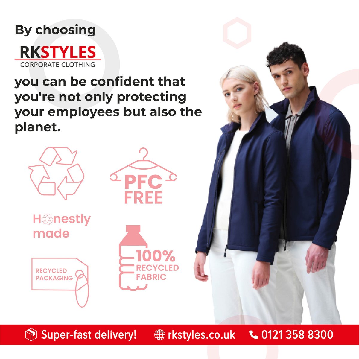 Safe and Sustainable: Gear up your team with our eco-friendly workwear, crafted from recycled materials to protect both your employees and the planet! ♻️ 

Visit: rkstyles.co.uk to learn more.

#workwear #sustainableclothing #recycledworkwear
