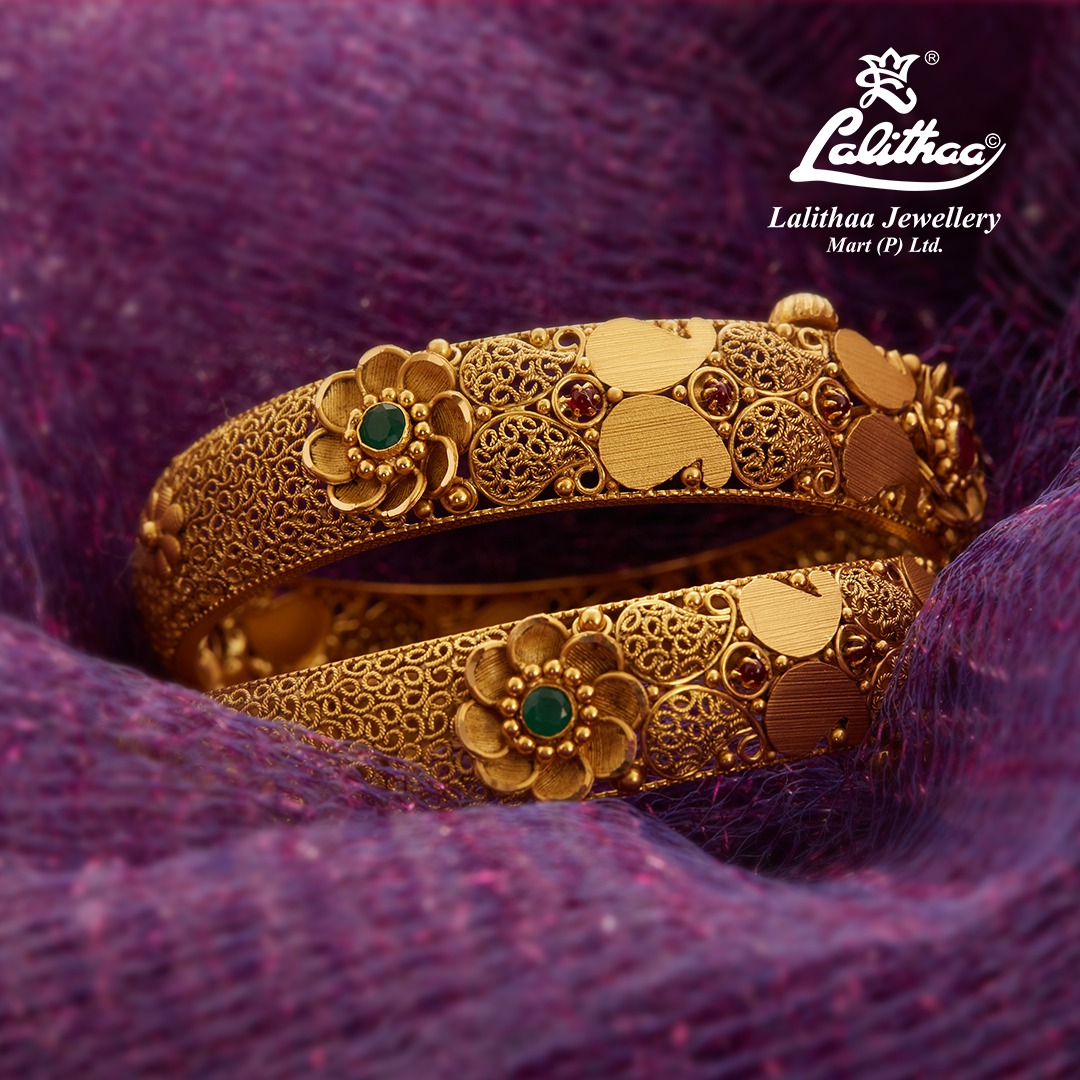 22k Gold Gold Bangles Gold Rate Today Lalitha Jewellery