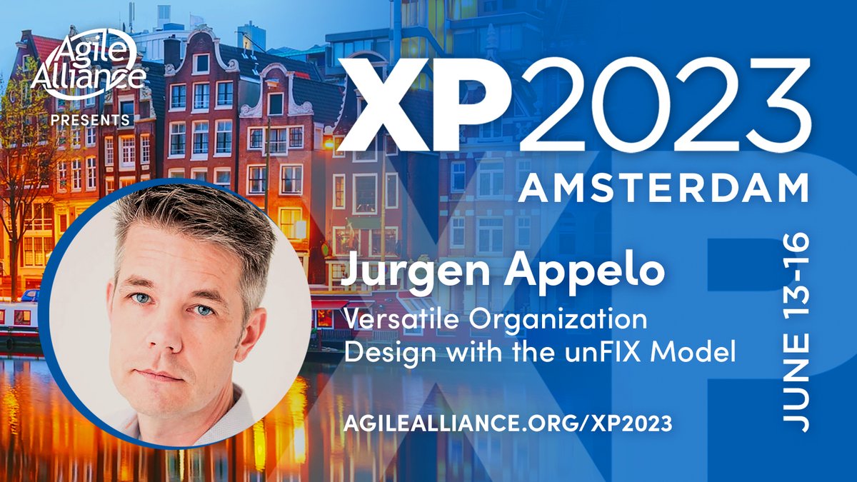We are very happy to have <a href="/jurgenappelo/">Jurgen Appelo</a>'s 'Versatile Organization Design with the unFIX Model' being a part of the #XP2023 program! 🎉 <a href="/AgileAlliance/">Agile Alliance</a> Come join us! agilealliance.org/xp2023