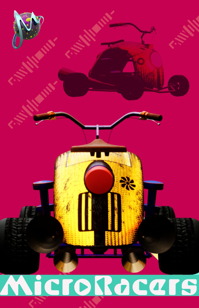 RacersMicro's tweet photo. Shape Inspired from #VW #Beetle, and running on Pulsejet Engine. 
#NFT #blockchain #PlayToEarn #gaming #Dao #Racing #CRISPR #Genomics https://t.co/IvCCk0jJur