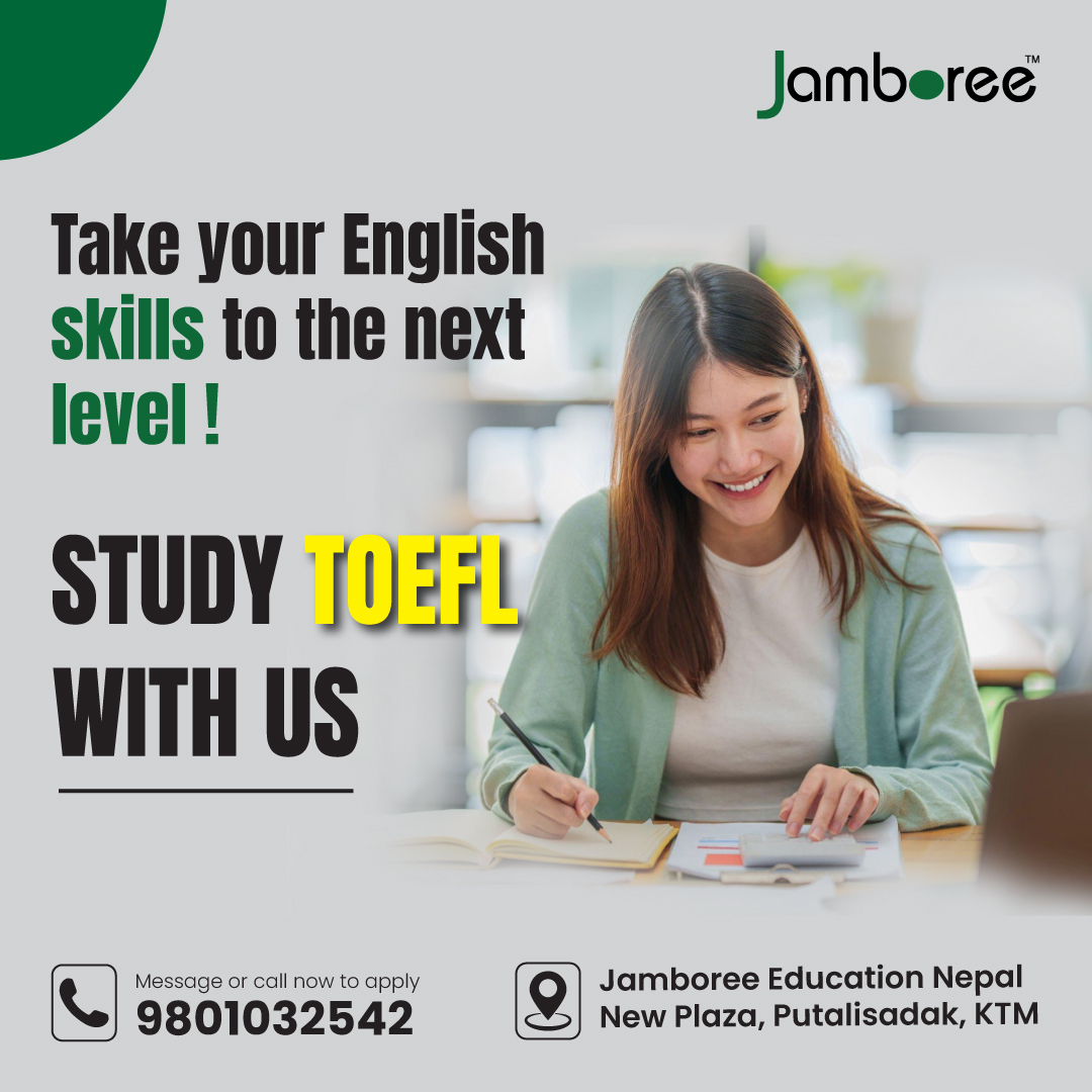 Jamboreenepal1's tweet photo. Take Your English Skills To The Next Level! Study TOEFL With us!⭐️Book a personalized counseling session for TOEFL test preparation👍
✅Register for Free: https://t.co/Sm75u819jD
#TOEFLPrep #TOEFLStudy #TOEFLTips #TestPrep #StudyAbroad #HigherEducation #InternationalEducation https://t.co/tyWT6vebBQ