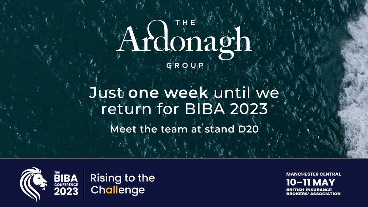 There’s just one week until we head back to #Manchester Central for #BIBA2023. Whatever you’ve got planned at this year’s BIBA make sure you find the time to come and meet the team on stand D20!