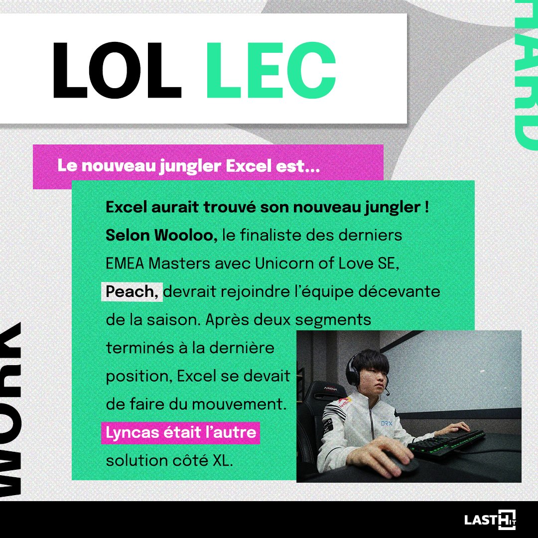 Last_HitOff's tweet photo. 📰Les 4 news #esport du mercredi 3 mai
⚔️Un nouveau jungler chez @EXCEL ?
🔫La @KarmineCorp l'emporte en VCT Game Changer
🇪🇺@G2esports s'offre @LOUDgg lors des play-in du #MSI2023
⚽️Début de la 13e journée de @eLigue1Ube
#LastHit https://t.co/4e1oGRtQJN