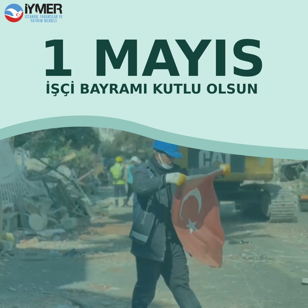 IYMER1's tweet photo. Dünyanın güzelleşmesi için çaba harcayan tüm çalışanların 1 Mayıs işçi bayramını kutlarız.

#1mayısişçibayramı #1mayıs https://t.co/DqWCoVzwj1