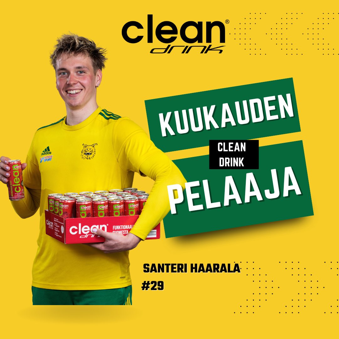 ilvesfootball's tweet photo. Huhtikuun Clean Drink -pelaaja on oikeutetusti Santeri Haarala! 💥🔥

#Ilves #Veikkausliiga #CleanDrink https://t.co/ft4b5yTzpm
