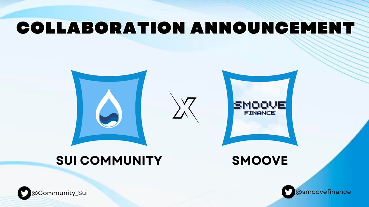 Community_Sui's tweet photo. COLLABORATION ANNOUNCEMENT📢

We are pleased to announce our partnership with 
@smoovefinance - A Decentralised Liquid Staking platform built on #SUI🚀

Through this cooperation, we'll support &amp; grow together on the #Sui Ecosystem⚡️

Like &amp; RT to support us🙏

#Sui #Suinami #Web3 https://t.co/c5L6XlfH8D