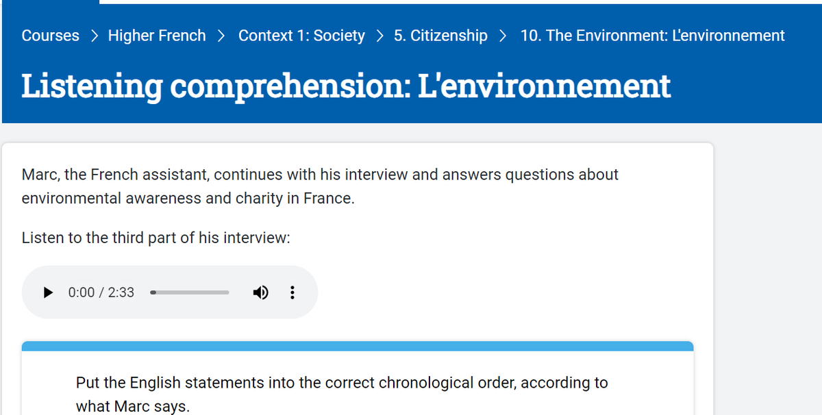 SQA 🇫🇷 French 🇫🇷 exams take place next week!

Revise using Scholar for interactive content (including listening exercises) and instant feedback.

#revision #learning