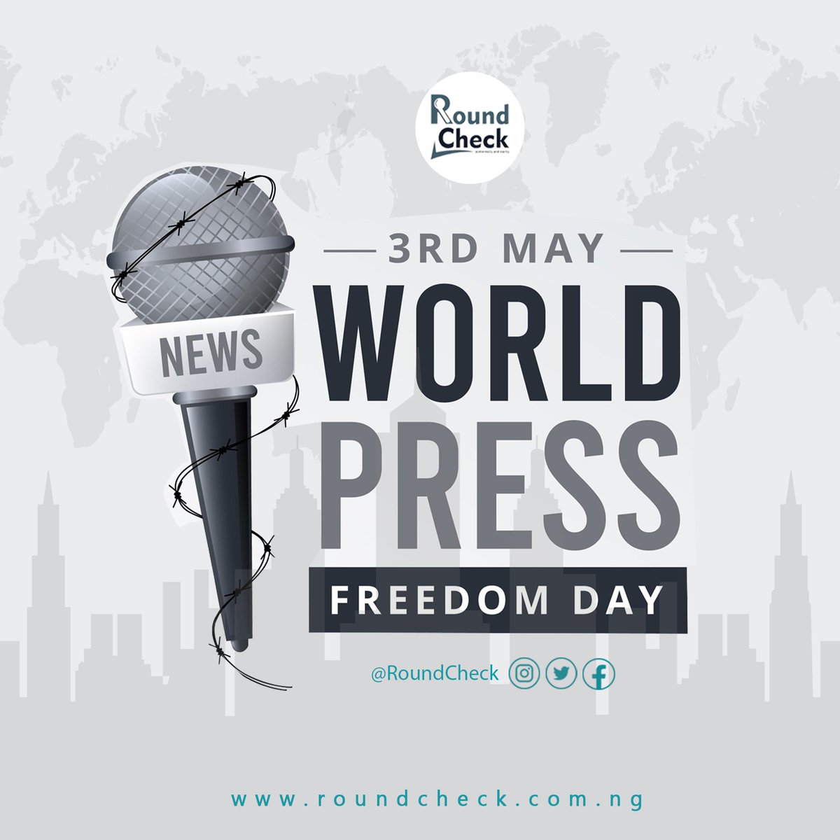 Roundcheck's tweet photo. Freedom of the press is essential for democracy.
Happy World Press Freedom Day 🎙️

#PressFreedomDay  #Press #democracia #media #PressFreedom #essential https://t.co/pPmFw4xr7c