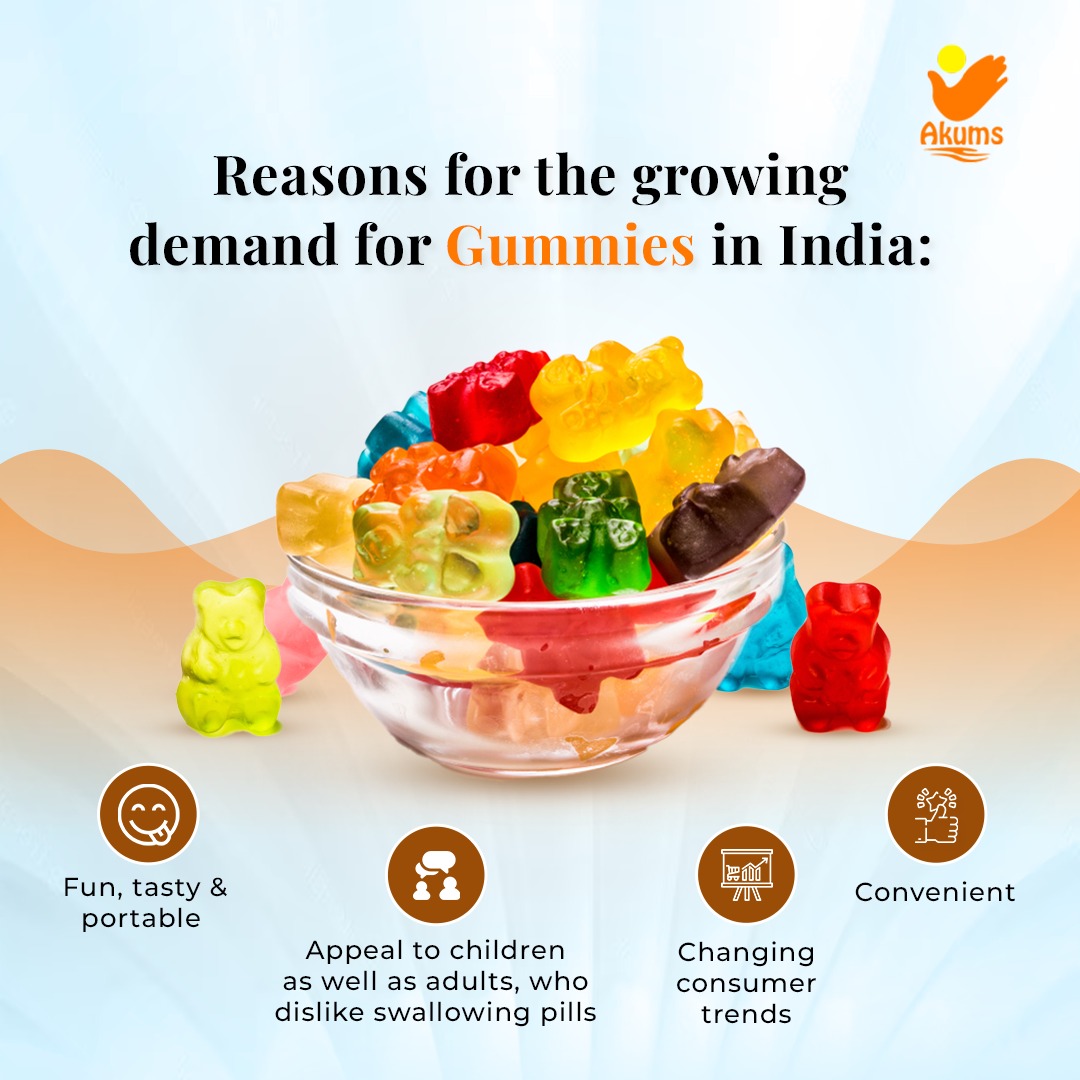 AkumsOfficial's tweet photo. #Gummies are the new trend in the world of #health &amp; #wellness. Not only are they delicious &amp; easy to take, but they also offer a gentle approach to supplementation. The variety of flavours available &amp; portability makes it chosen as compared to traditional #dosageforms.

#Akums https://t.co/v6TkAEA7mq