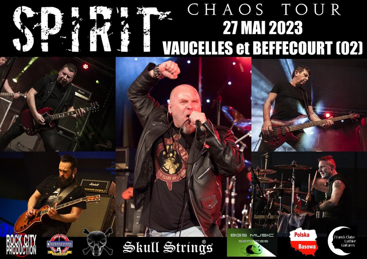 SpiritMetalBand's tweet photo. First date for #lechaos #tour  #Spirit #LeChaos #rockcityproduction #heavymetal #frenchheavymetal #frenchhardrock #bgsmusic @Bill_K_metal https://t.co/jo2EchshBx