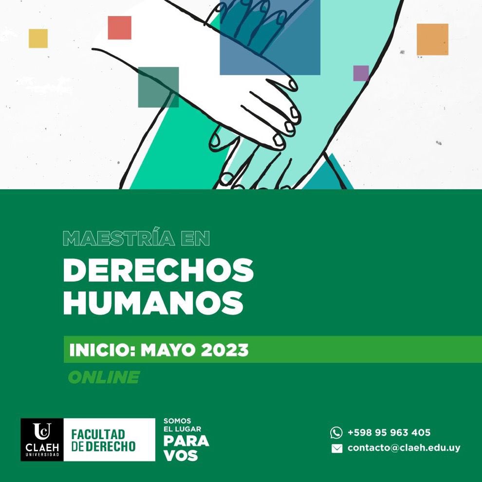 mariana_blengio's tweet photo. 👉 Damos inicio hoy al programa de MAESTRIA en DDHH @derechouclaeh 
Agradecemos a colegas e instituciones q han contribuido a proyectar esta propuesta académica q promueve la actuación prof desde la perspectiva de DDHH @ADEPU_URU @PJudicialUY @CorteIDH @RINDHCA @ILOombudsman https://t.co/QFnkHvr4mQ