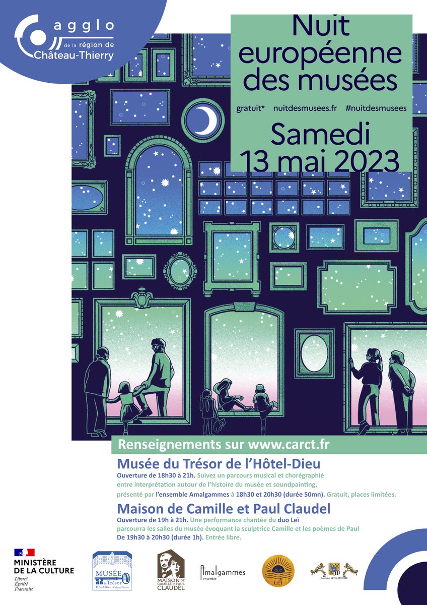 Le 13 mai c'est la #NuitDesMusées!
Rendez-vous⏰ à 18h30 et 20h30 pour une déambulation musicale🎼 animée par la compagnie Amalgammes. Les oeuvres vont chanter🎤 et danser💃! On attend plus que vous!
<a href="/CARCThierry/">Communauté d'Agglomération de la région de Château</a> 
#hoteldieu #musée #évènement #musique #danse #aisnetourisme