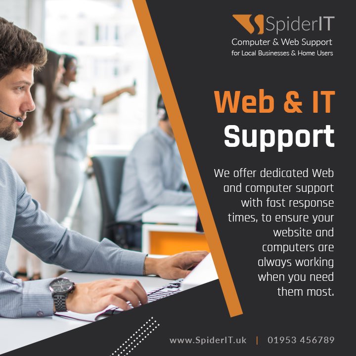 Say goodbye to IT and web-related headaches!
With SpiderIT, you can enjoy top-notch IT and Web support services that guarantee fast response times and uninterrupted functioning of your systems.
 
#SpiderIT #ITsupport #WebSupport #ReliableServices #BusinessGrowth #Norfolkbusiness