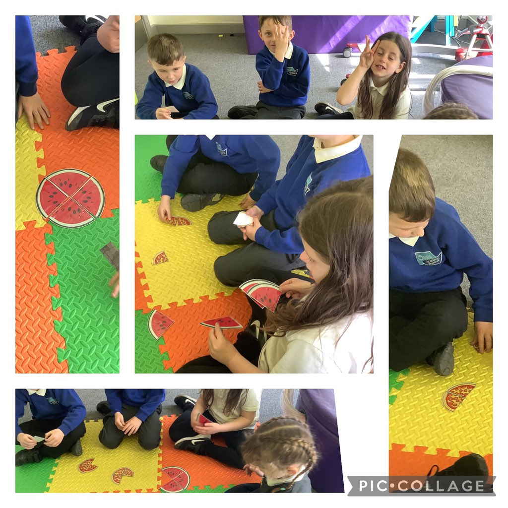 OABroadoak's tweet image. #2GY showing how well they know halves and quarters with food this morning! 
#fractions #maths #y2