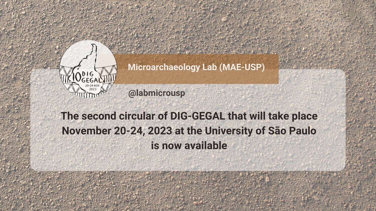 Microarchaeology Lab (MAE-USP) tweet media