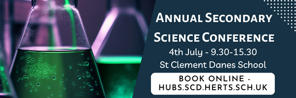 Join us for our annual conference. It promises to be a great day with speakers from <a href="/Ofstednews/">Ofsted</a> <a href="/UniOfYork/">University of York</a> <a href="/ogdentrust/">Ogden Trust</a> <a href="/CLEAPSS/">CLEAPSS 🏁</a> <a href="/AQA/">AQA</a> @ocrexams <a href="/RoySocChem/">Royal Society of Chemistry</a> <a href="/PhysicsNews/">Institute of Physics</a> <a href="/Science_Council/">Science Council</a> and more.
Find out about our 2-for-1 deal and book online at hubs.scd.herts.sch.uk/home