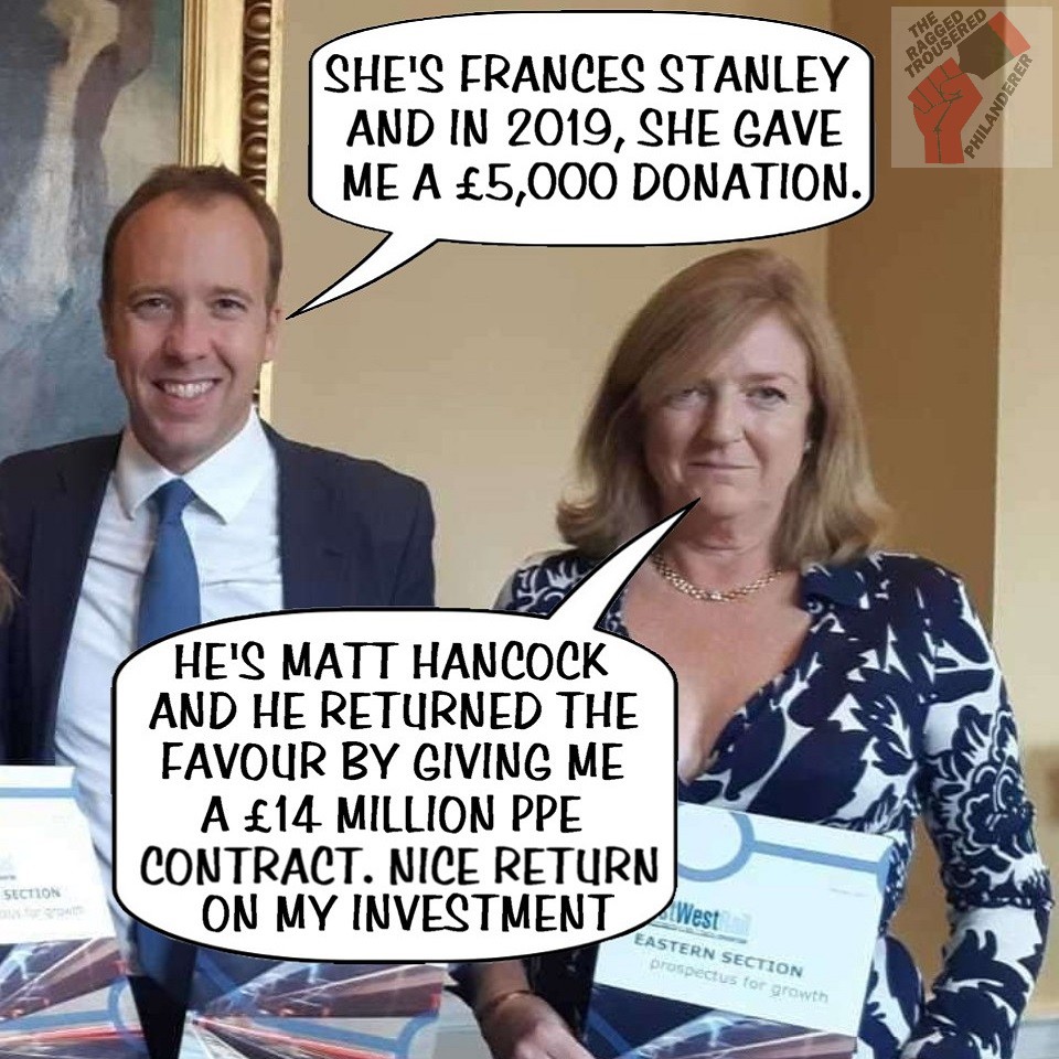 Britain_People's tweet photo. MATT HANCOCK

🔴"We're launching a new plan to stop scams and fraudsters"  

Dear @RishiSunak

WHEN are you going to investigate Matt Hancock? 

👉RETWEET to demand Matt Hancock be investigated. https://t.co/CQn4hXgCZO