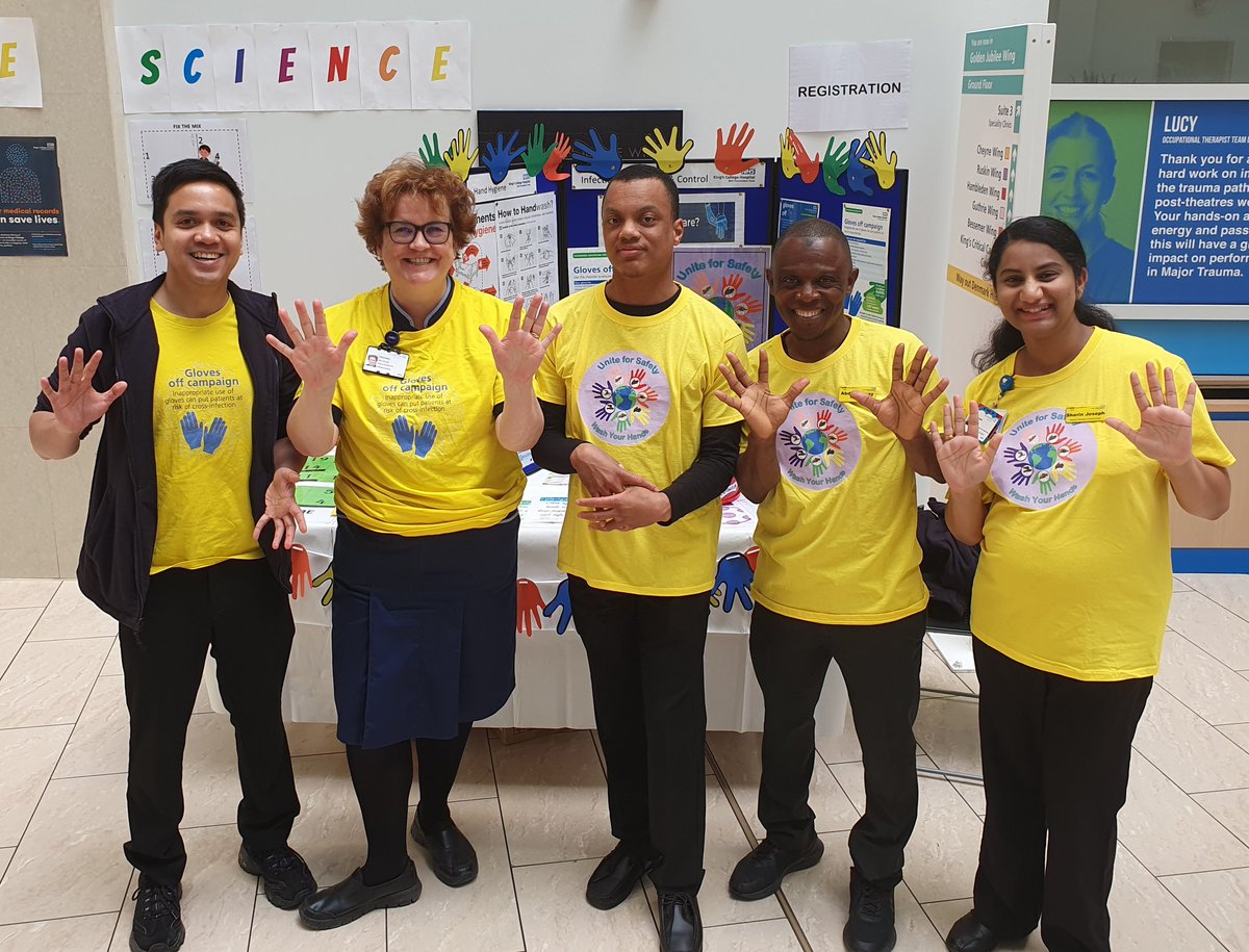 JackAPike's tweet photo. Today, supporting the Infection Prevention and Control Team at  @KingsCollegeNHS for @WHO #HandHygiene Campaign. Save lives and clean your hands!! https://t.co/L3N49NLcd1