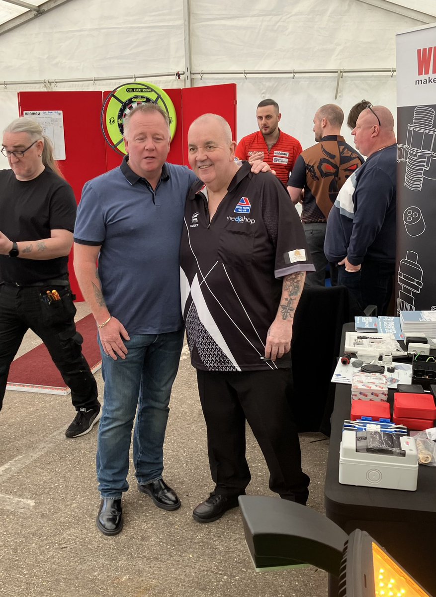 The CEL Open Day is in full swing, @PhilTaylor, @rockstar_13_, @JonnyClay9, @MadMonk180 & @BobbyGeorge180, get down here and win yourself a CEL dart board!