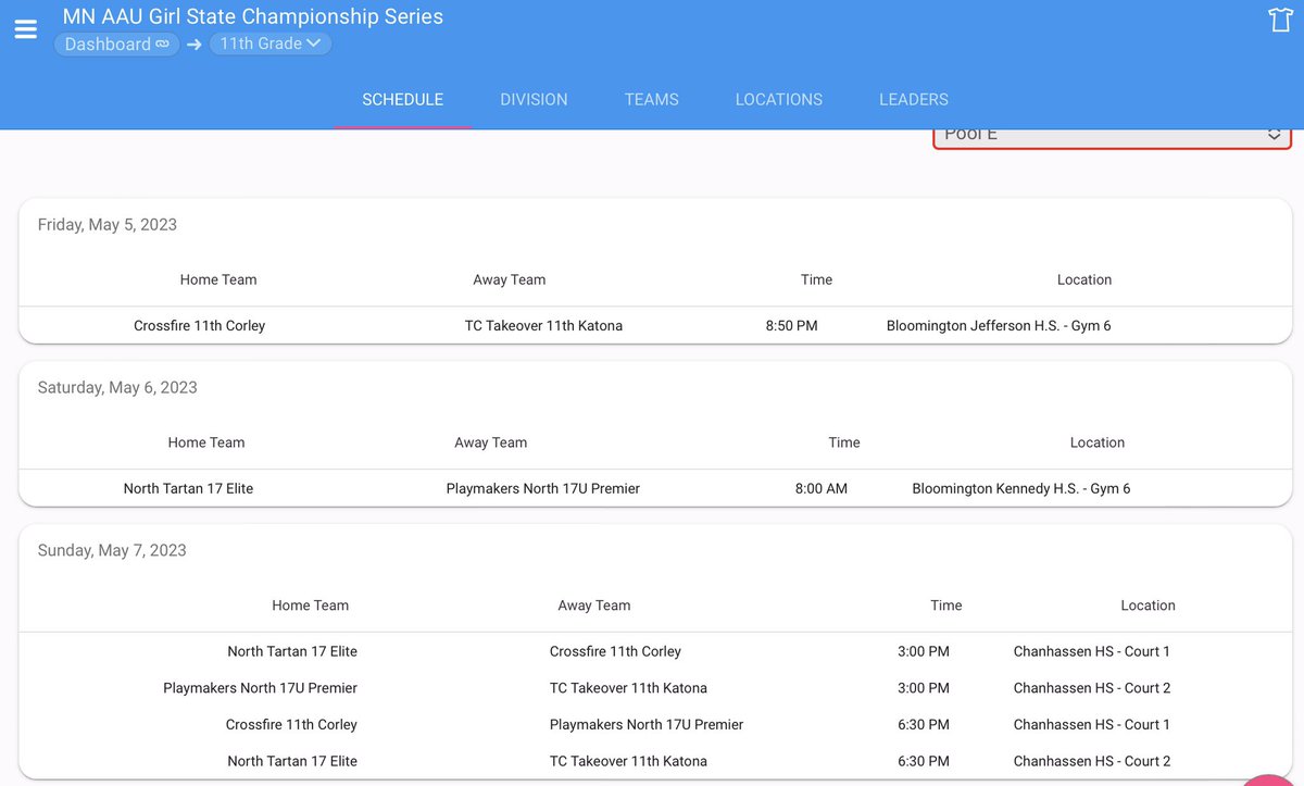 Schedule for the upcoming weekend!
<a href="/AshleyKing2024/">AshleyKing20</a> <a href="/averykrumwiede/">Avery Krumwiede</a> <a href="/langeberghannah/">Hannah Langeberg</a> <a href="/williams_h2/">Hailey Williams</a> <a href="/lizzie_corley/">Lizzie Corley</a> <a href="/MalechaMadison/">Madison Malecha</a> <a href="/NessaWright2024/">Vanessa Wright</a> <a href="/KateDrury2024/">Kate Drury</a> @Crossfire_2024 <a href="/CrossfireGHoops/">Crossfire Girls Hoops MN AAU</a> <a href="/GMacHoops/">Grant McGinnis</a> <a href="/JrAllStarMN/">Minnesota Jr. All-Star GBB</a> <a href="/FiveStateHoops/">Chuck Thompson</a>
