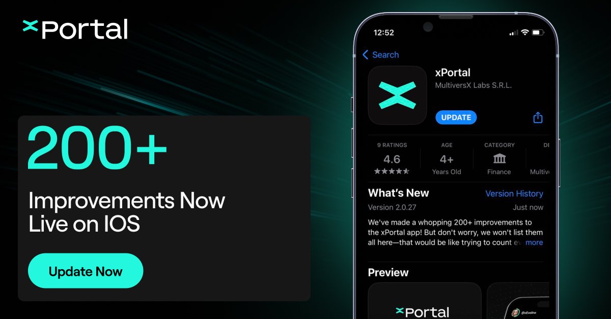 xPortalApp's tweet image. 200+ improvements are ready to supercharge your xPortal experience!

Over the next few days, we’ll explore the most important ones in greater detail, to shed more light on how you can benefit from them.

Update your app and stay tuned for more.