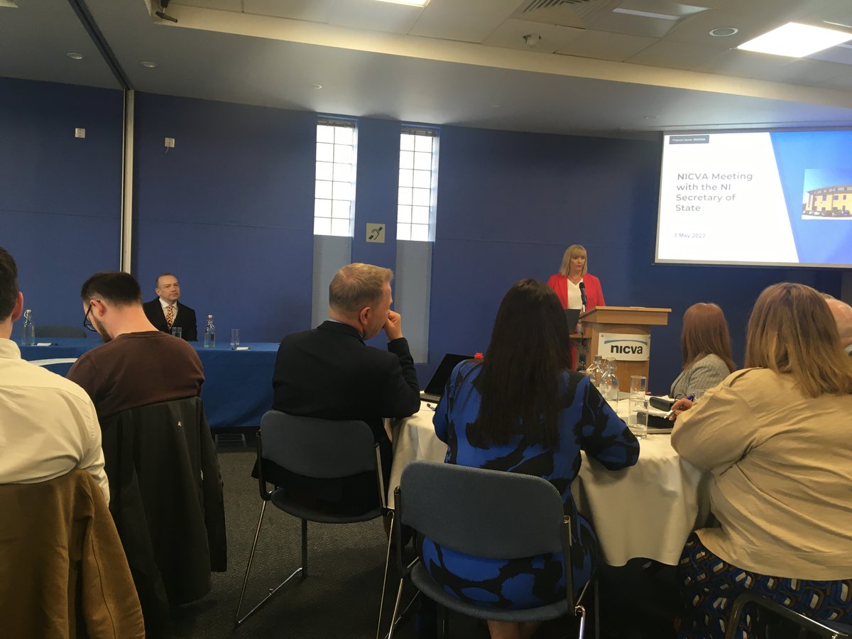 ForwardSouthPB's tweet photo. Our CEO, Briege Arthurs is currently at a meeting with NI Secretary of State and @nicva  to discuss 'Budgetary implications' and ' Value of community and voluntary sector in NI'. #communityworkingtogether #southbelfast #NICVA https://t.co/u2ObmVJQcr