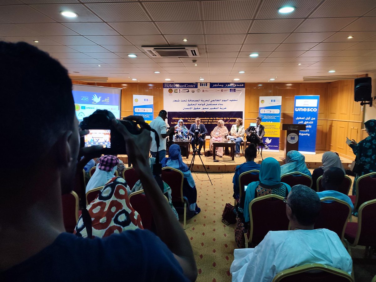 UNESCO_Maghreb's tweet photo. La #LibertéDeLaPresse est un pilier fondamental de toute société démocratique. Nous sommes fiers de célébrer la #JourneeDeLaLiberteDeLaPresse à #Nouakchott 🇲🇷cette année avec l'appui de @aecid_es 🇪🇸 !
@EmbEspMauritani
#WPFD2023 #UNESCO 
➡️https://t.co/rBJJmqzVd1 https://t.co/rJUyeOuJh2