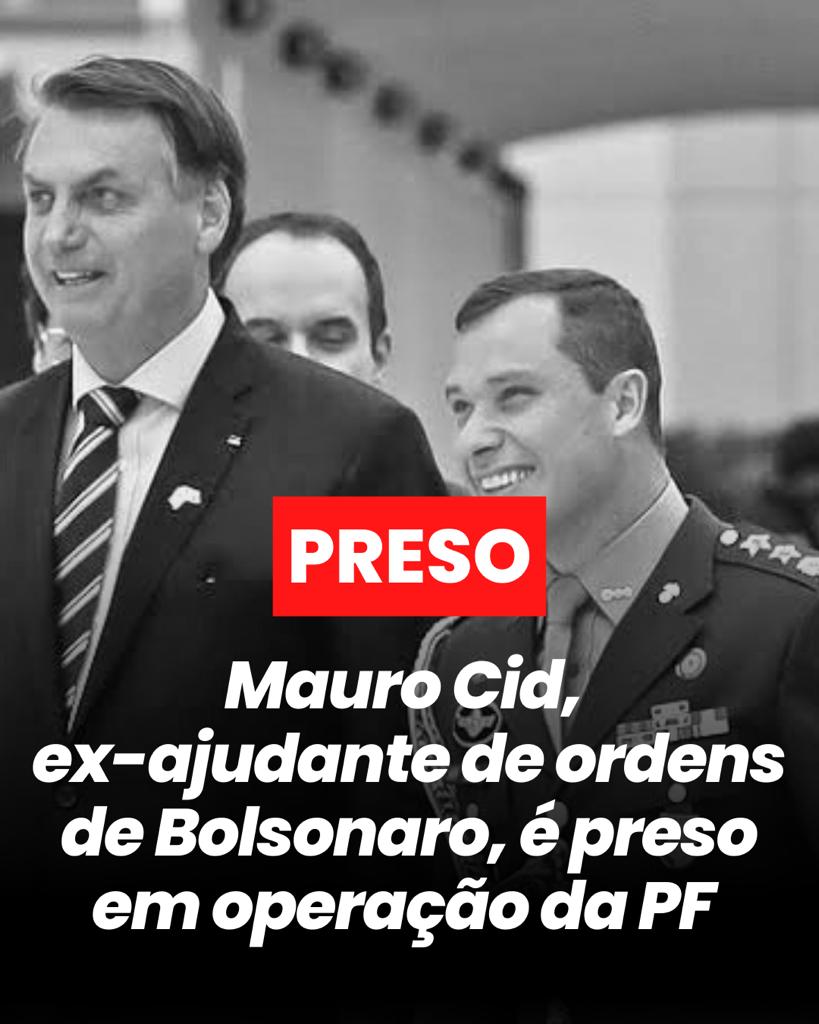 jandira_feghali's tweet photo. URGENTE!
Um bom dia já começa com a Polícia Federal cumprindo seis mandados de prisão, incluindo do ex-ajudante de Ordens de Bolsonaro, Mauro Cid, e 16 mandados de busca e apreensão, entre eles na residência do ex-presidente, que deve prestar depoimento ainda nesta quarta. A Operação Venire investiga grupo suspeito de inserir dados falsos de vacinação contra a Covid-19 nos sistemas do Ministério da Saúde. Teriam sido forjados os certificados de vacinação de Jair Bolsonaro; da filha dele Laura Bolsonaro; de Mauro Cid Barbosa, sua mulher e filha; além do deputado federal Guttemberg Reis de Oliveira (MDB-RJ). 
Tic tac tic tac ⏰ 
#semanistia
