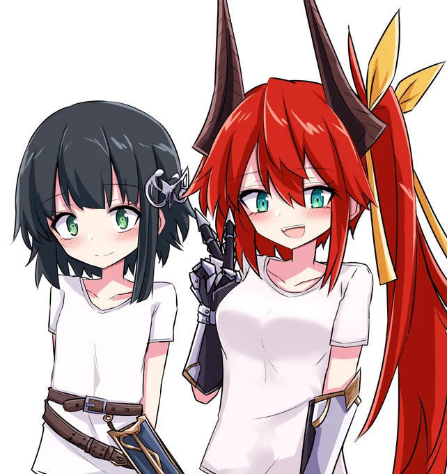 Tシャツアイラとローラ/シャドバ #シャドバ巨乳Tシャツイラスト部