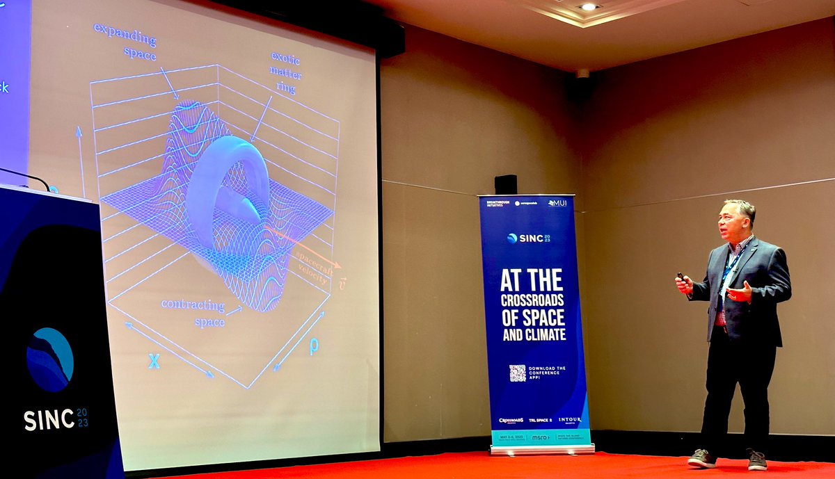 timmermansr's tweet photo. “The 11th commandment of physics says: ‘Thy shall not exceed the speed of light.” says @explorelsi Dr. White at #SINC2023, “but we are researching options…” https://t.co/ur7Je3JSlC