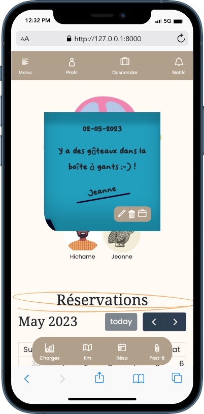 jlagab's tweet photo. Nouvelles fonctions :
📊stats générales pour voir si répartition charges/utilisation est équilibrée 
🗓️ calendrier de réservations (avec #fullcalendar)
📮affichage de post it (suggestion de @archiptere )

#buildinpublic #CoCarCo https://t.co/qI4y1AI45g