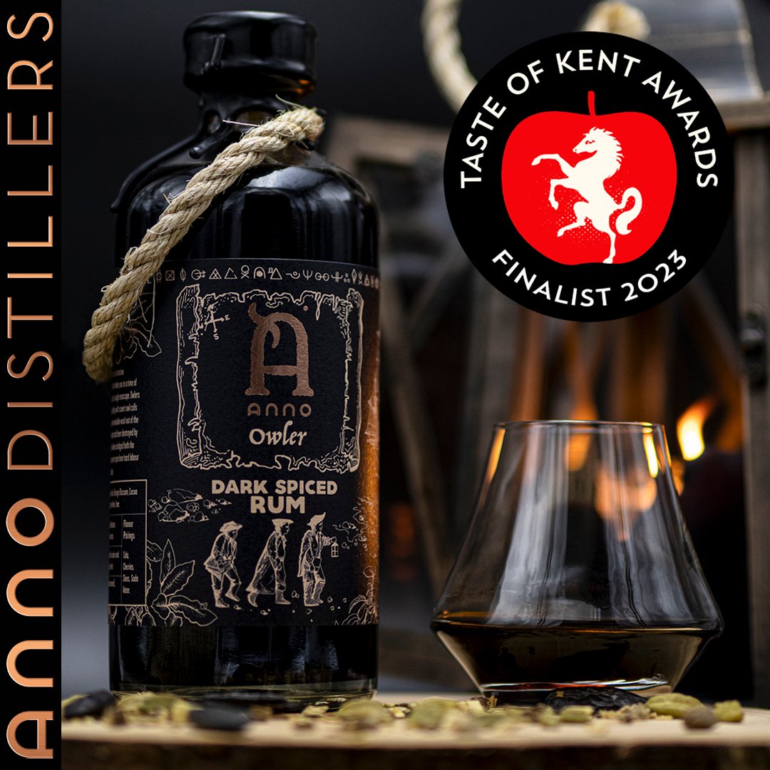 Anno is excited to announce that our Owler Dark Spiced Rum has been listed as a finalist in the category of 'Spirit of the Year' in the Taste of Kent Awards 2023. Owler is fermented and distilled in Kent to create a rich, complex spirit we are extremely proud of.
Cheers everyone!