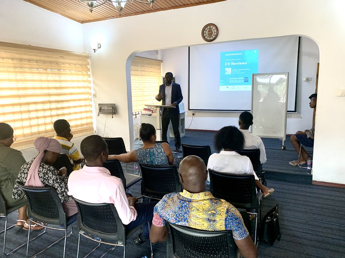 MobileWebGhana's tweet photo. Our in-person CV review session with Joseph Kwesi Sam is off to a great start here at American Corner Agbogba!
#GetReadyForWork #CVReviews #JobSeekers #CV https://t.co/mYmWLDAoZq