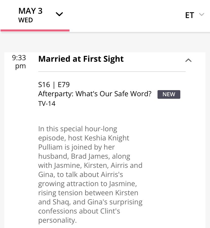 MAFSFan's tweet image. It’s Wednesday again! Here’s what’s coming up on Married At First Sight! #MarriedAtFirstSight #mafs #mafs16