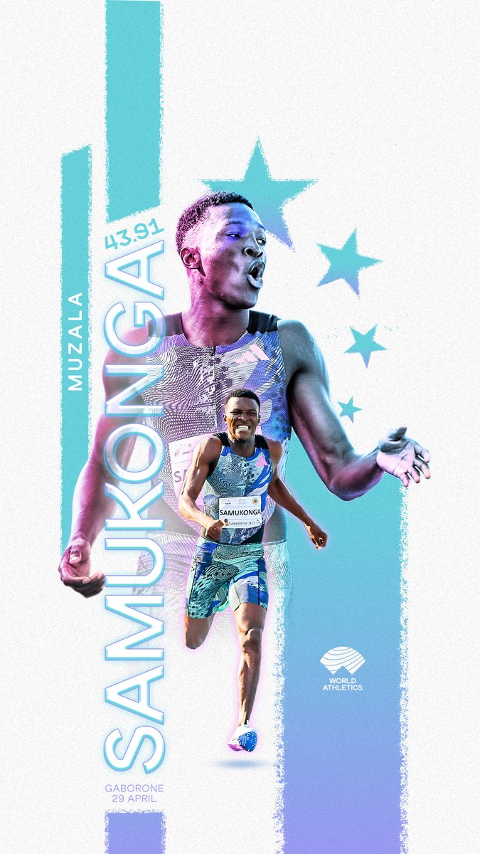 Muzala Samukonga is the moment 👀 The 400m Commonwealth Games champion stormed to a world-leading 43.91 at the @GrandPrixBW 🙌 Here's a Wednesday Wallpaper to celebrate that performance 👇
