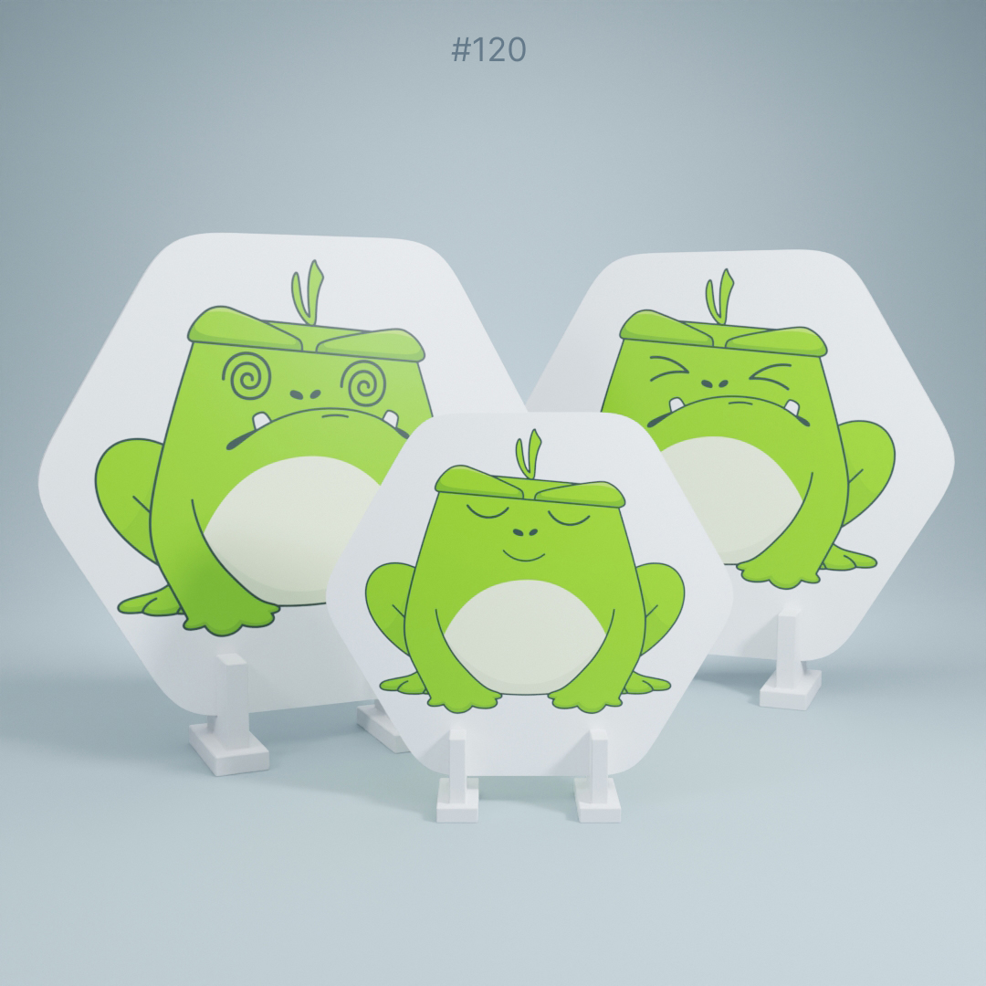 AngryToadsNFT's tweet photo. Day 34. 

Closed eyes, but open to new emotions! We experimented with three different cool anime-inspired emotions for our #AngryToads. 

Which one do you think suits your mood best? 🤔🐸

#NFTCollection #NFTCommunity #NFTProject #NFTs #NFT #nftartist https://t.co/UD6kso1pIC