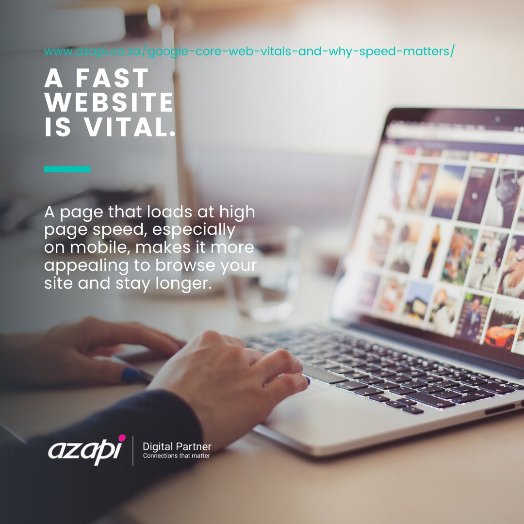 FirstImpactSA's tweet image. A page that loads at high page speed, especially on mobile, is more appealing for browsing. 
Let’s give your clients the fastest possible experience! 

#Azapi #WebsiteGurus
