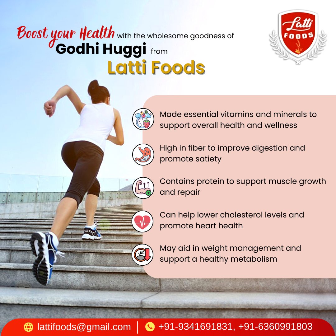 Godhi Huggi from Latti Foods is a natural, healthy food that gives you all the nutrients you need for good health.

#godhihuggi #natural #healthy #nutrients #naturefoods #nature #hygiene #food #foodie #foodlover #healthyfood #healthyfoodie #indianfoodrecipes #lattifoods