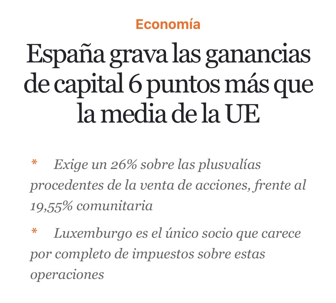 GustavoBolsa's tweet photo. Un país que penaliza tanto el ahorro, es un país que repele la inversión y cuya producción y productividad están seriamente dañados.
Un país donde el empresario y el autónomo son el enemigo, no es de extrañar que sea el país con mayor tasa de desempleo de Europa
República Checa, Luxemburgo, Eslovaquia, Eslovenia y Bélgica, no cuentan con esta figura impositiva.
El socialismo es pobreza, miseria y ausencia total de libertad.