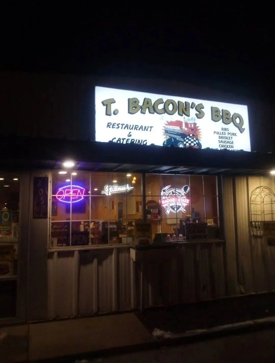 tbaconsbbq's tweet photo. What's your favorite meal at T. Bacon's BBQ? If you haven't tried us yet, you're missing out. Hope to see you soon. #TBaconsBBQ #TBacons #TBaconsBBQRestaurant #BBQ #GreenBayBBQ #GreenBay #Wisconsin #brisket #EatLocal

https://t.co/aIehcwr2mN https://t.co/BXUvSEJDLz