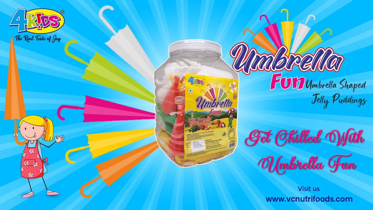 info_4kids's tweet image. Brighten up your day with our delicious umbrella-shaped jelly pudding! It's a burst of color and flavor that will make you forget all about the weather outside.
.
.
.
.
#jellypudding #umbrellashaped #creativefood #funfoodideas #jellypuddingfun #confectionery #imports #exports
