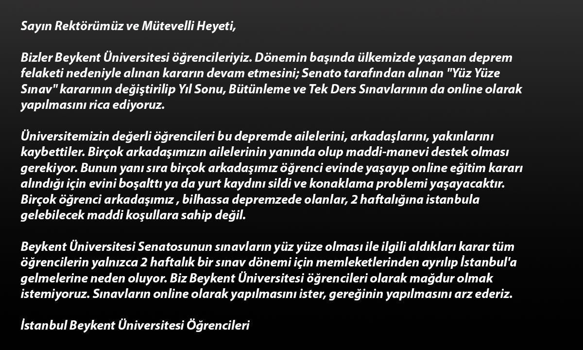 rojinayz's tweet photo. #BeykentSınavlarOnline
@BeykentUnv 
@haskologlu
@timursoykan
@UGUR__POYRAZ
@SevdaGulTuncer
@OzlemGurses
@BBahadirErdem
@batuhancolak
@aykiricomtr
@ismailsaymaz 
@selcukktepeli
@ugurdundarsozcu
@fatihaltayli
@eacarer https://t.co/akSlP8bK3i
