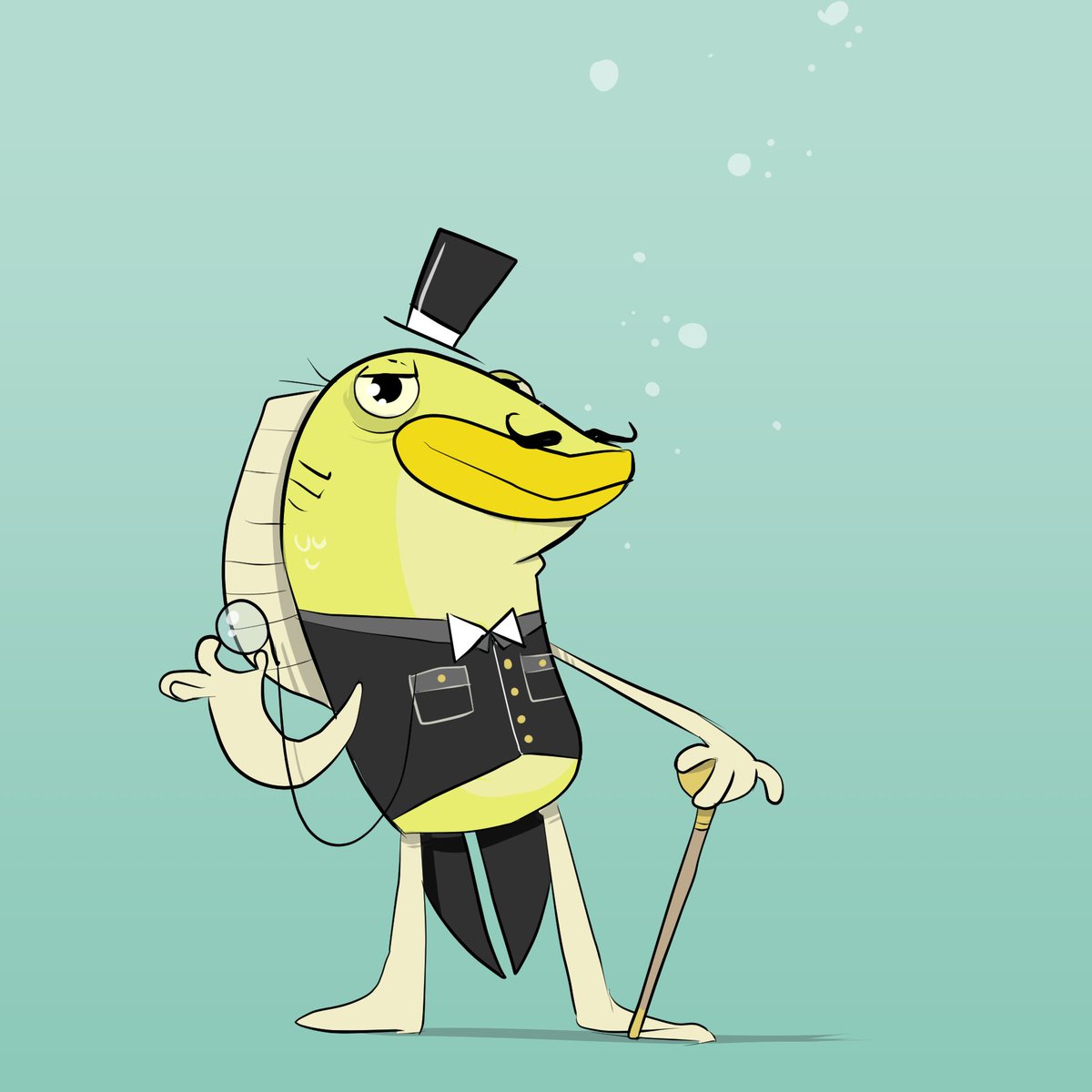 david_buist's tweet photo. Here's a good ol' inspired by beer drawing. This one was done after having a Lime Lager from @SITWBrew 

#somethinginthewater #fancyfish #fish #tophat #monocle #mustache #beerart https://t.co/D6i5MRV5cZ