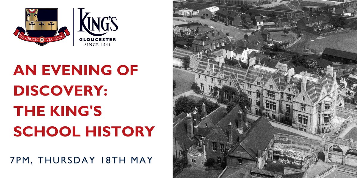 KingsSchoolGlos's tweet photo. Join us on a voyage of discovery as we take a tour around the older parts of the School &amp; @GlosCathedral, inc rare access to the Cathedral Library, to learn more about the fascinating history of King's @ancient_schools 
Reserve your tickets here: https://t.co/CFZ5a68edN https://t.co/vY8mmgmw16
