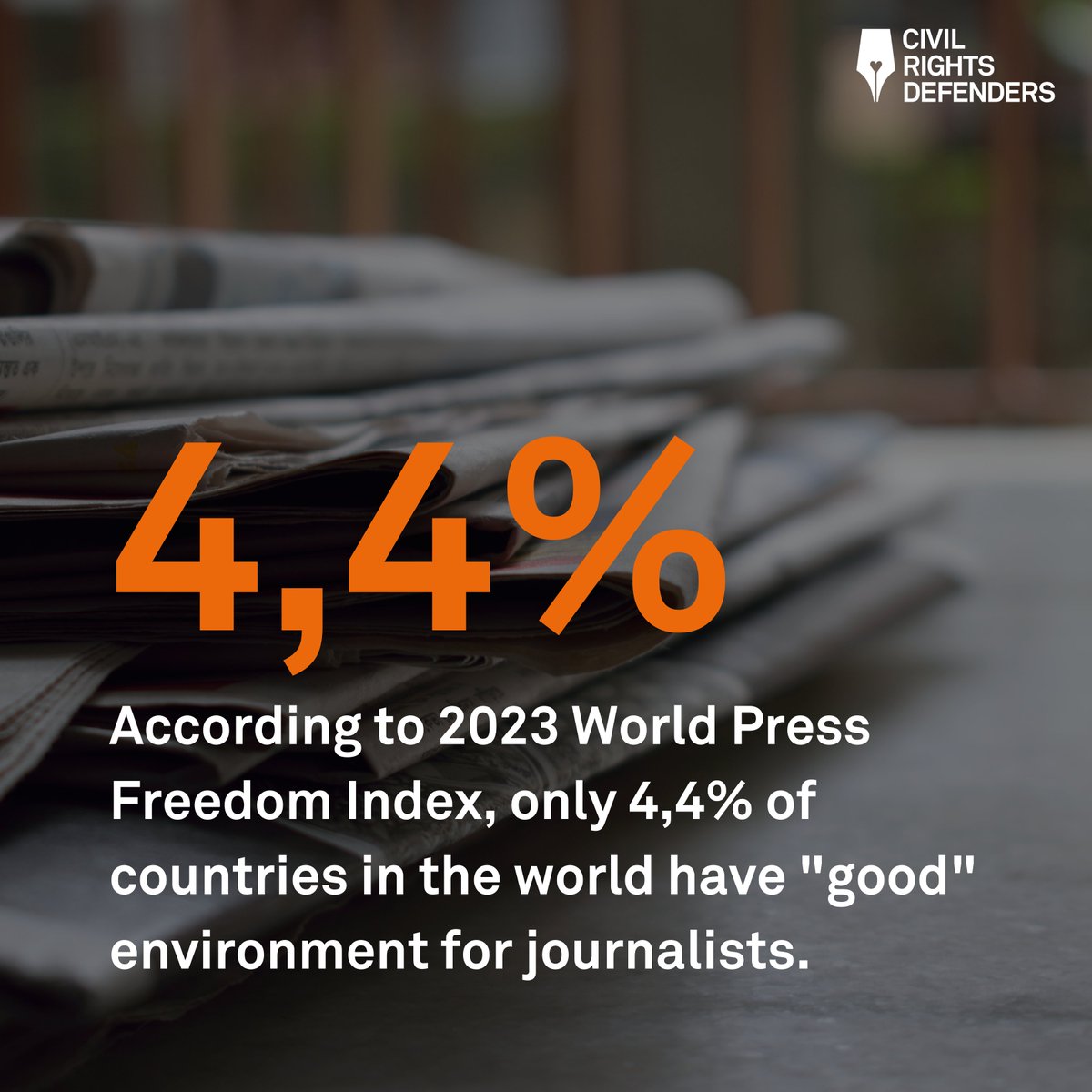 crdefenders's tweet photo. Free and independent media play an essential role in promoting democracy and human rights.

Today, on #WorldPressFreedomDay, let's stand together to protect freedom of speech and support journalists around the world who are still facing a lot of challenges and dangers. https://t.co/SQl2M9AE5o