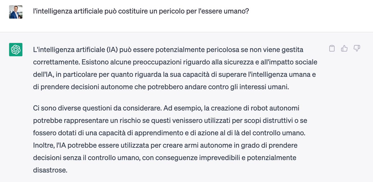 Ho voluto chiedere all’intelligenza artificiale se può essere pericolosa per l’uomo, ecco la risposta, c’è da stare tranquilli: