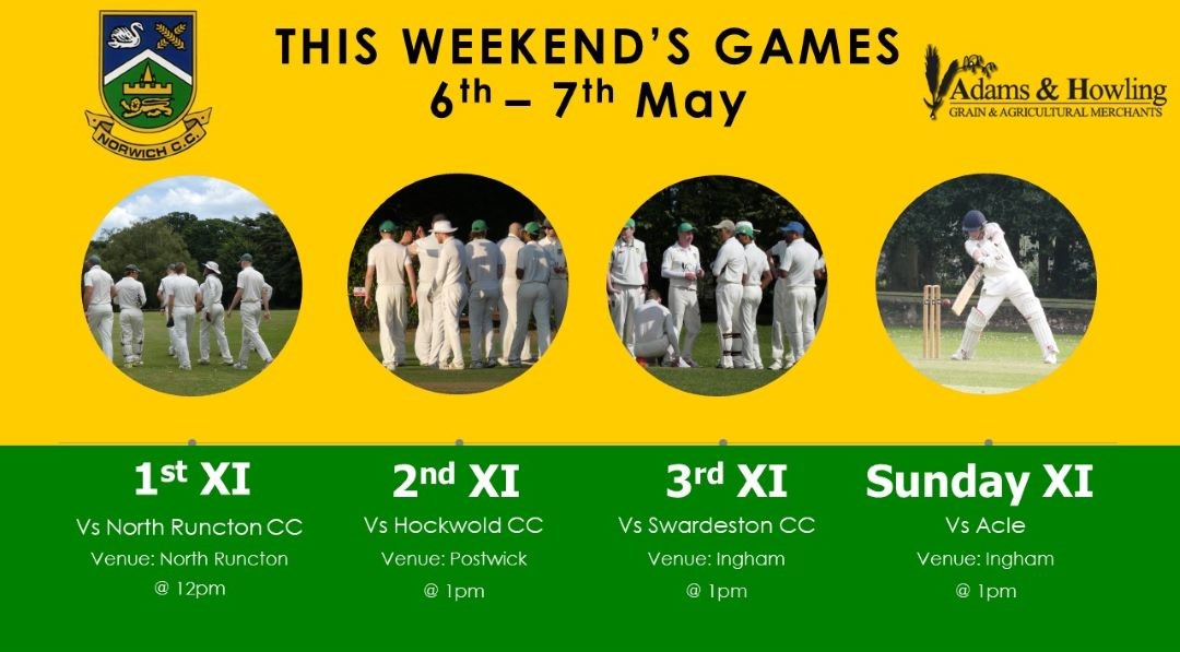 norwichcric's tweet photo. This Weekends Games! https://t.co/KhFS3G9KmK