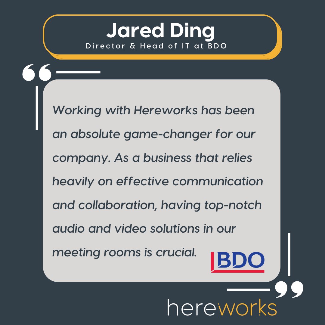 Get ready to be inspired by the fantastic feedback we received from one of our valued clients cause we definitely are!

We can't thank Jared Ding @BDOIreland enough for sharing his experience!

See what other clients have said ⤵️😎
eu1.hubs.ly/H03G1Pn0

#AudioVisualSolutions