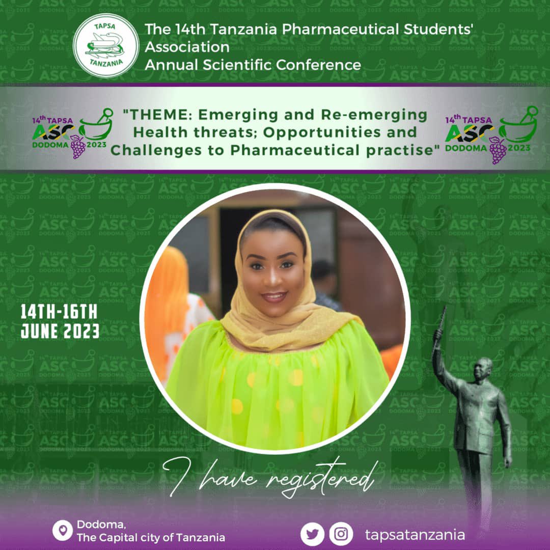 With 4 days left to the closure of the Phase 1 registration, we call and urge every one interested in public health threats particulary the "Emerging and re-emerging health threats" to make sure you have registered as days are due soon, We are ready for Dodoma🔥🔥