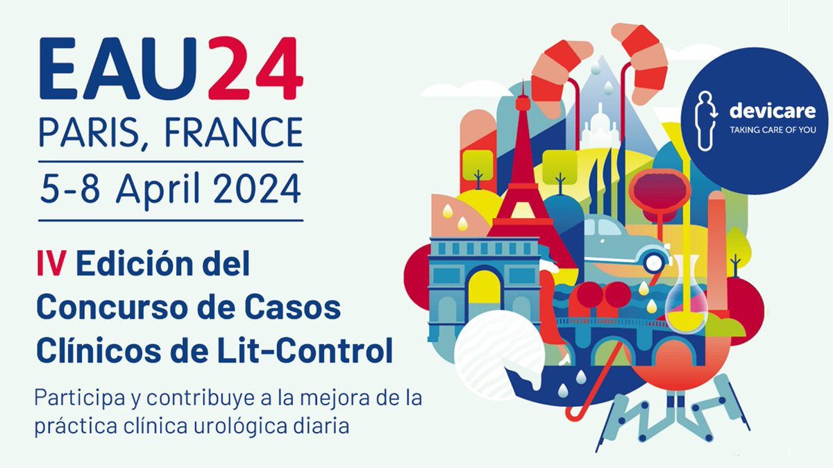 Devicare (@devicare) on Twitter photo ¡Atención urólogos!
¡Recordamos que ya está abierta la convocatoria de la IV Edición del Concurso de Casos Clínicos en Litiasis Renal de <a href="/Devicare/">Devicare</a> <a href="/LitControl/">Lit-Control</a>!
El premio será una beca completa para el Congreso EAU 2024 <a href="/Uroweb/">European Association of Urology (EAU)</a>.
👉 Participa: lit-control.es/concurso-casos ¡Atención urólogos!
¡Recordamos que ya está abierta la convocatoria de la IV Edición del Concurso de Casos Clínicos en Litiasis Renal de <a href="/Devicare/">Devicare</a> <a href="/LitControl/">Lit-Control</a>!
El premio será una beca completa para el Congreso EAU 2024 <a href="/Uroweb/">European Association of Urology (EAU)</a>.
👉 Participa: lit-control.es/concurso-casos